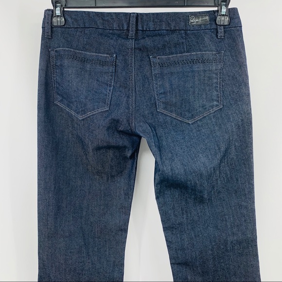 Paige Dark Wash Blue Boot Cut Denim Jeans - Picture 6 of 7